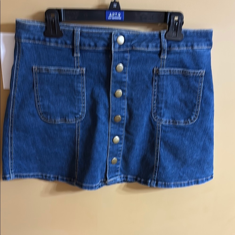 Altar'd State Blue Denim Mini Skirt